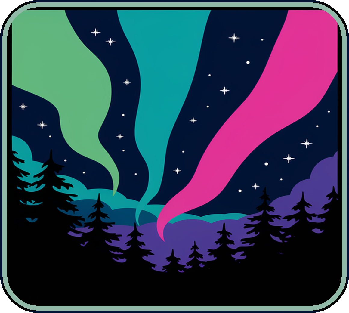 Northern Lights Embroidery Design