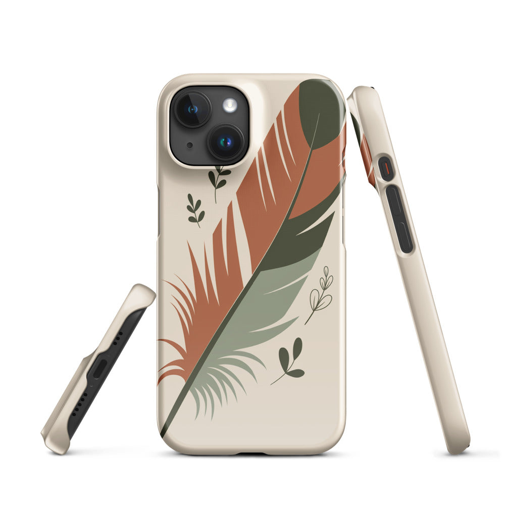 boho-feather phone case