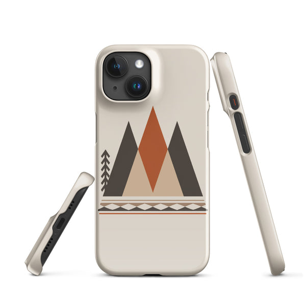 Tribal Peaks Phone Case | Geometric Mountain Art