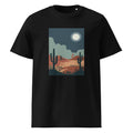 Moon Desert Tee — organic cotton black, front mockup