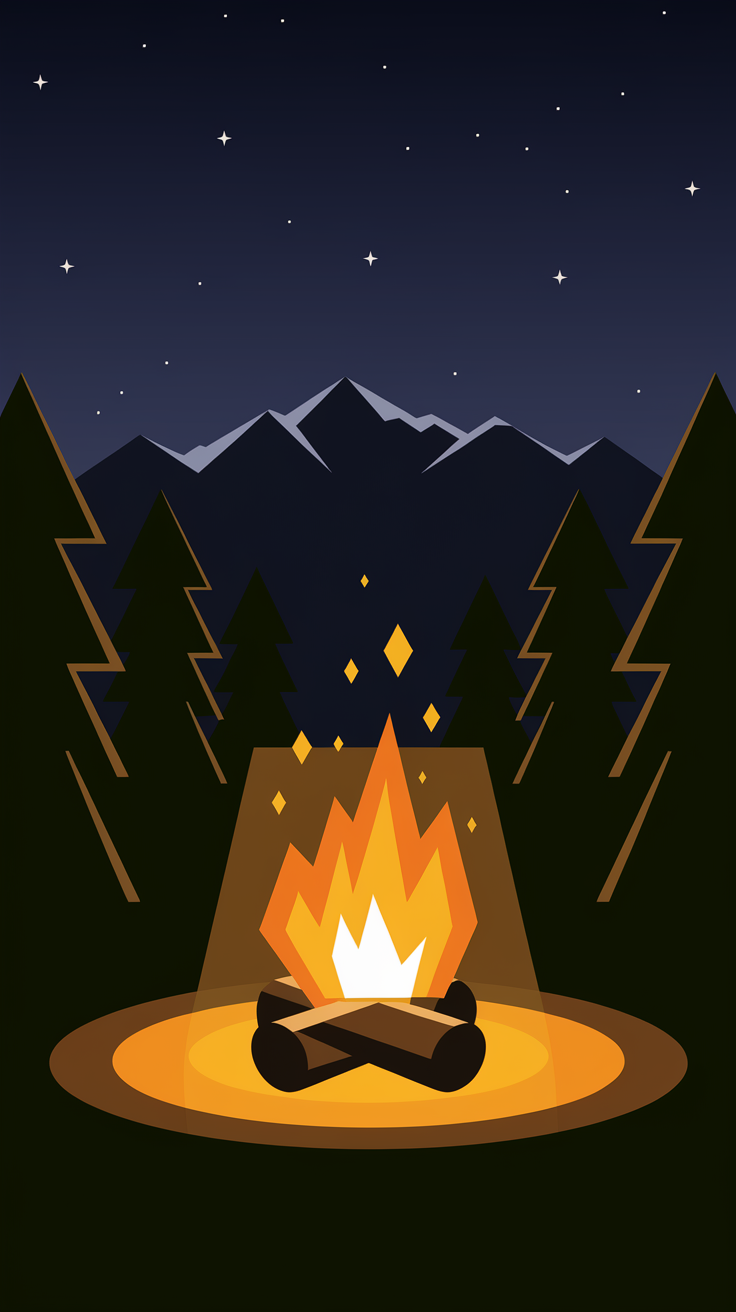 Campfire Night | Mountain Phone Case | POP Store