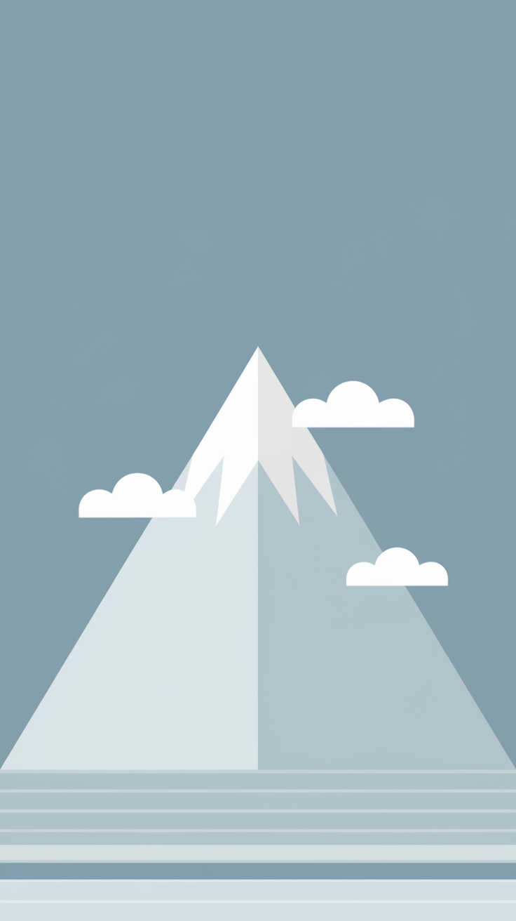 Snowy Peak Mountain Phone Case — Minimalist Geometric Design