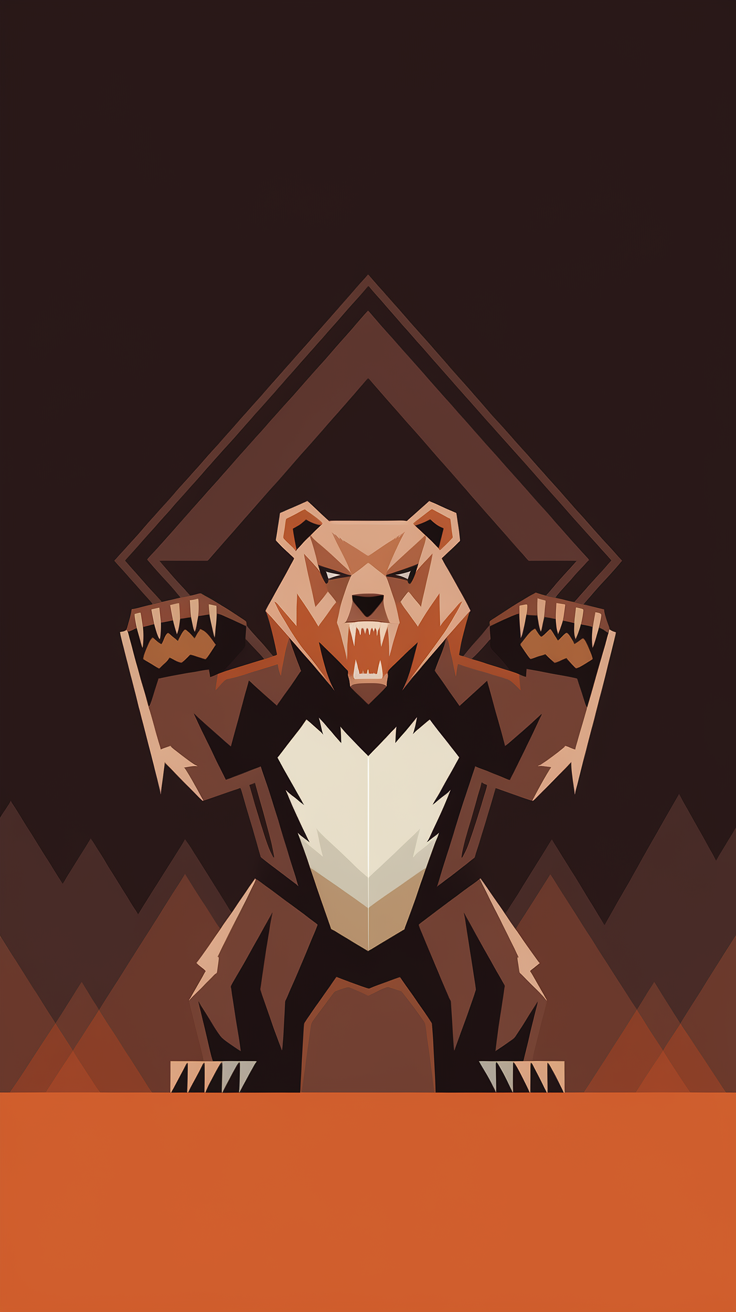 Tribal Bear | Mountain Tee | Organic Cotton — original illustration