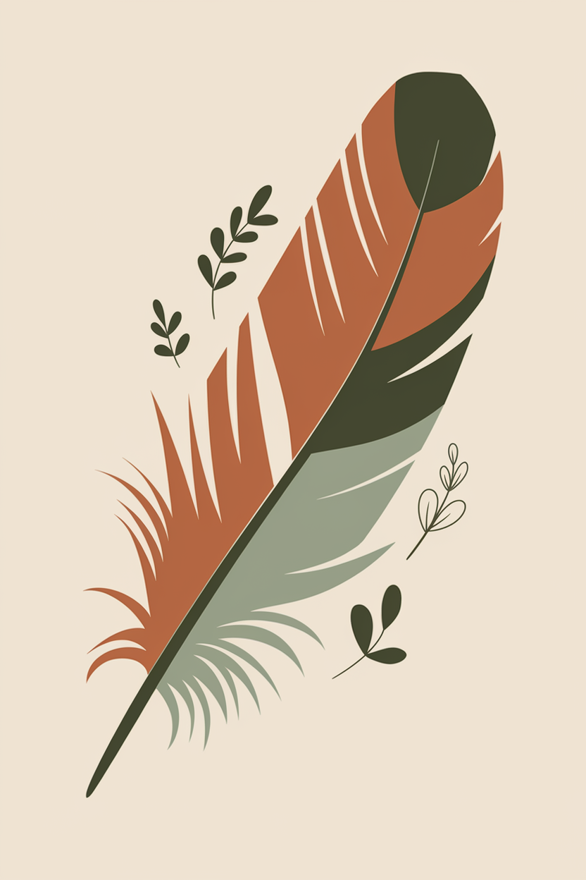 boho-feather phone case