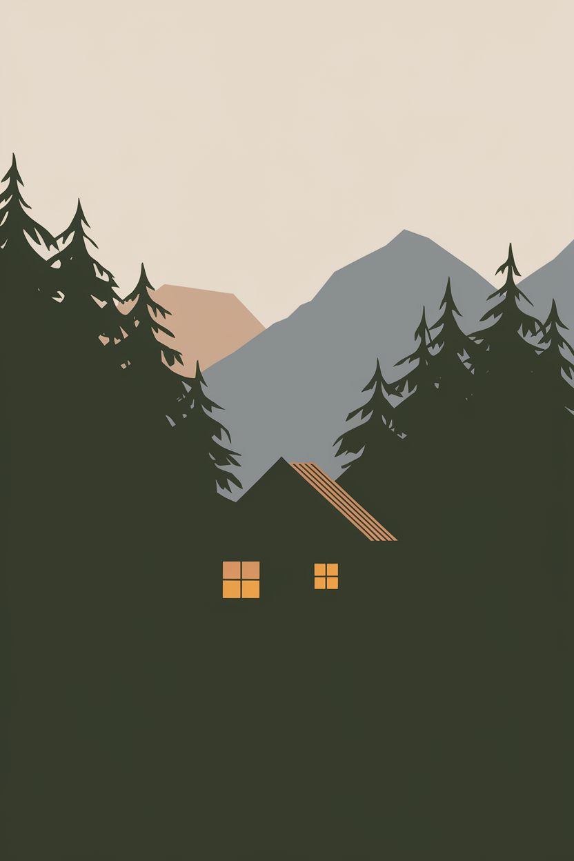 cozy-cabin phone case