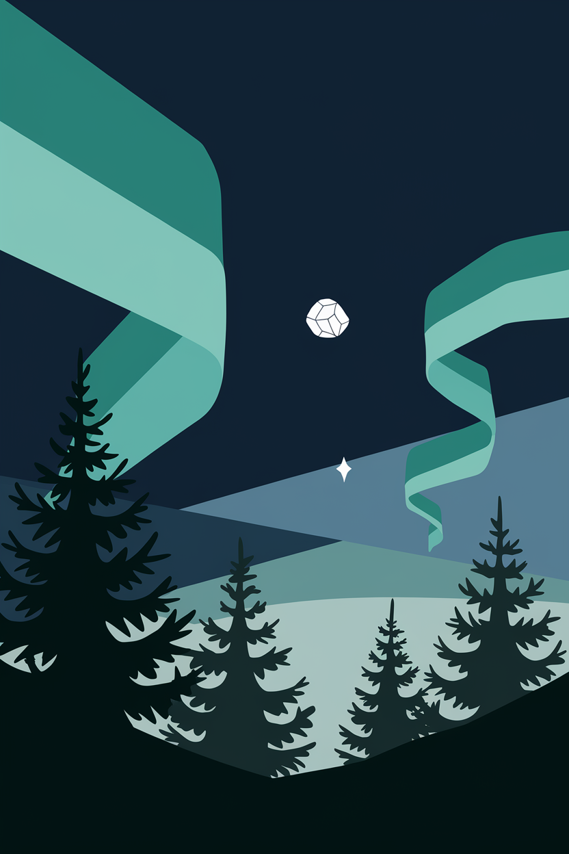 northern-lights phone case