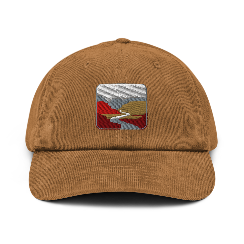 Canyon River Hat | Embroidered Corduroy | Outdoor Minimal - Camel