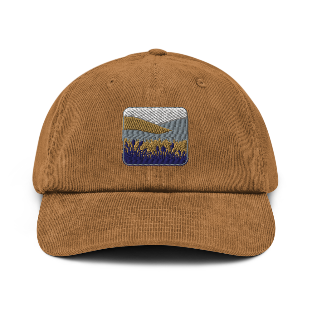 Meadow Dusk Hat | Embroidered Corduroy | Nature Minimal - Camel