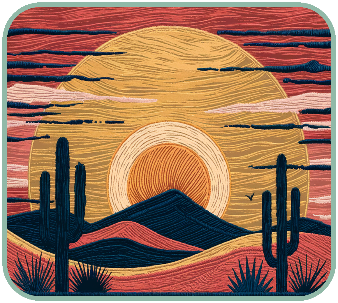 Desert Sunset — embroidery design