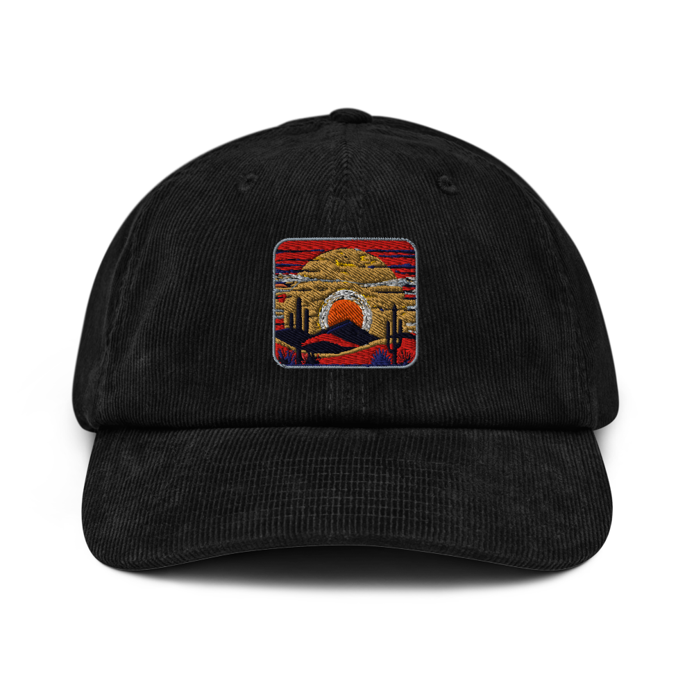 Desert Sunset Hat — black mockup