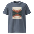 Alpine Lake | Mountain Reflection Art Tee | Organic Cotton — organic cotton Dark Heather Blue front mockup