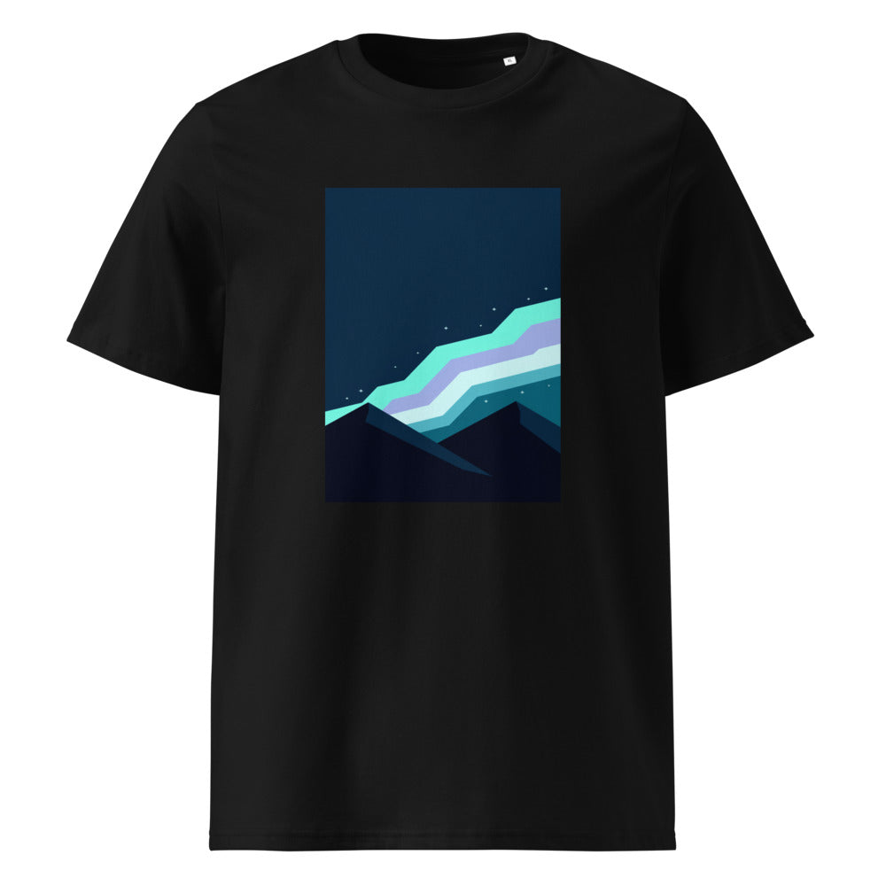 Aurora Sky | Mountain Tee | Organic Cotton — Black organic cotton