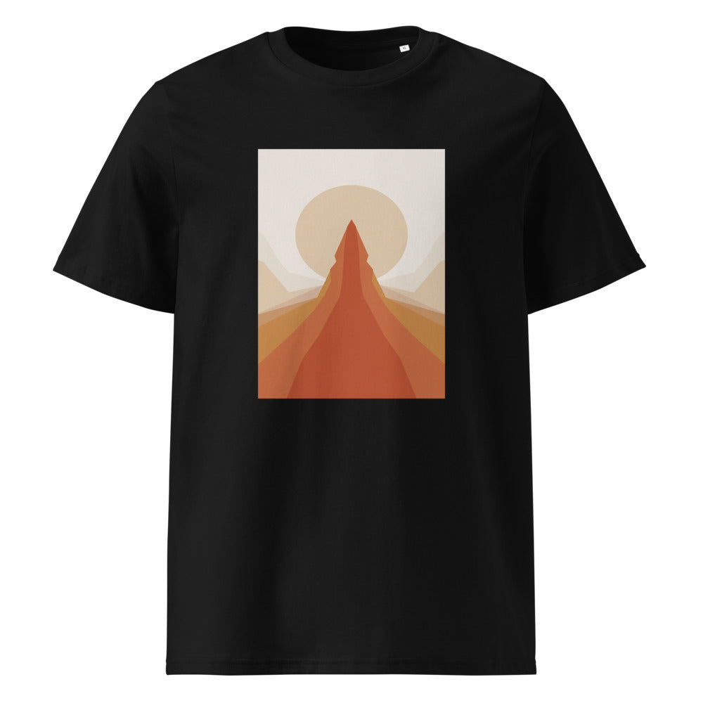 Mountain Zen | Minimalist Alpine Art Tee | Organic Cotton — Black organic cotton