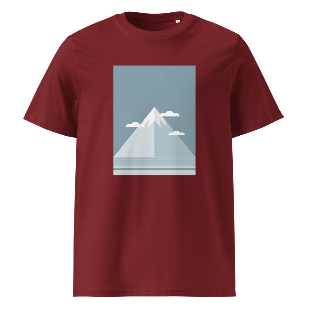Snowy Peak | Mountain Tee | Organic Cotton — Burgundy organic cotton