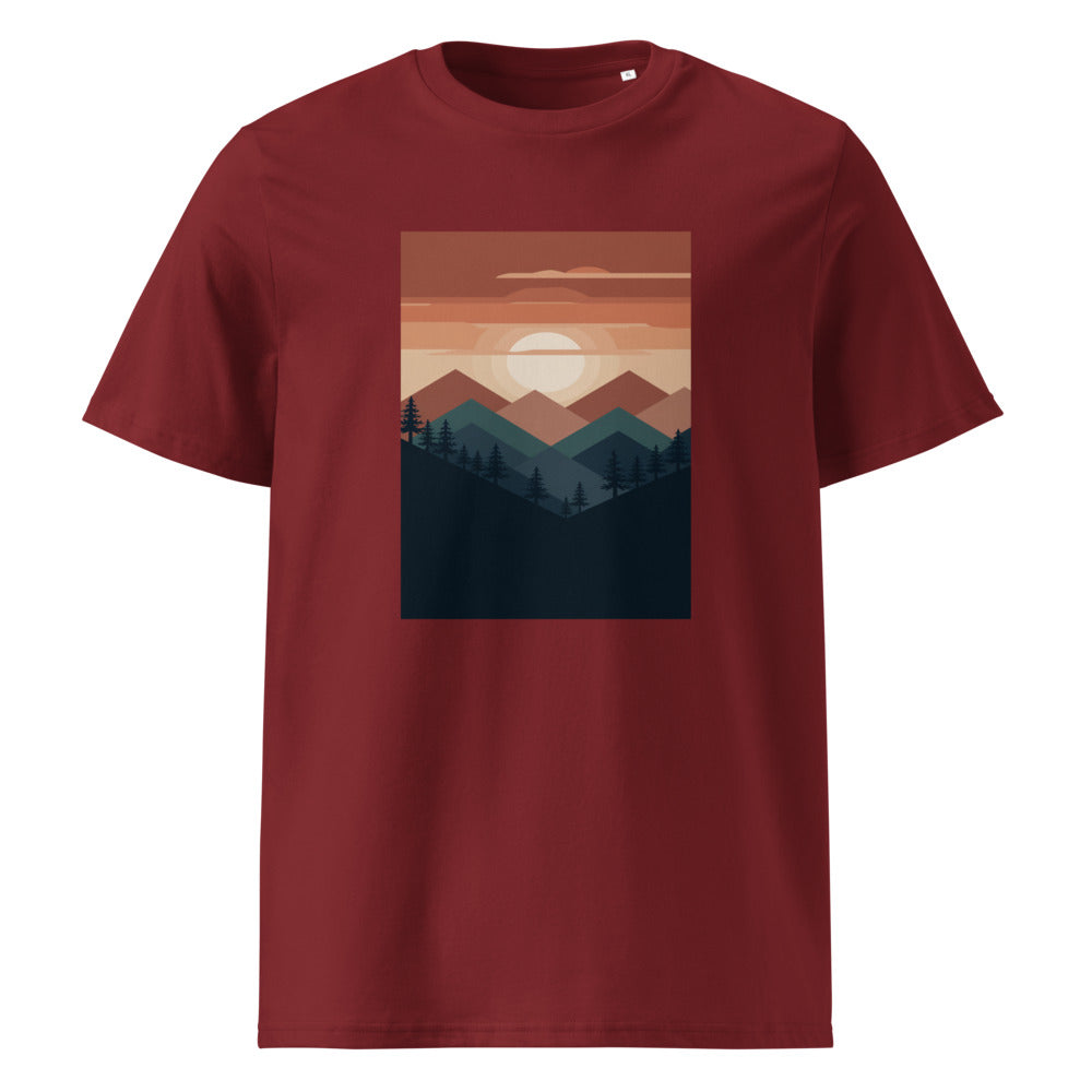 Pine Ridge | Mountain Tee | Organic Cotton — Burgundy organic cotton