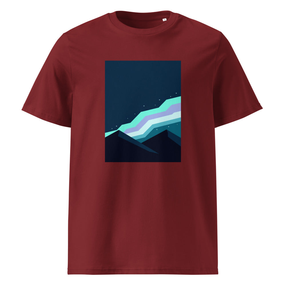 Aurora Sky | Mountain Tee | Organic Cotton — Burgundy organic cotton