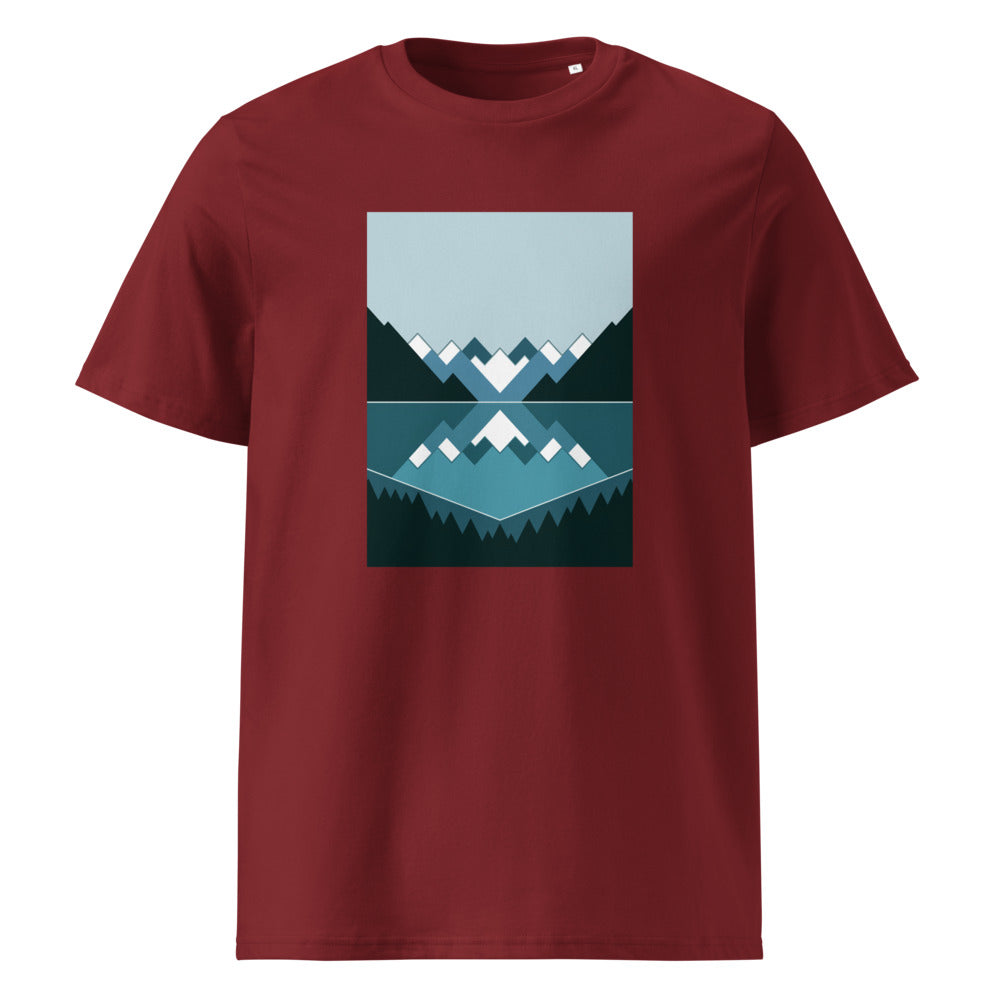 Alpine Lake | Mountain Tee | Organic Cotton — Burgundy organic cotton