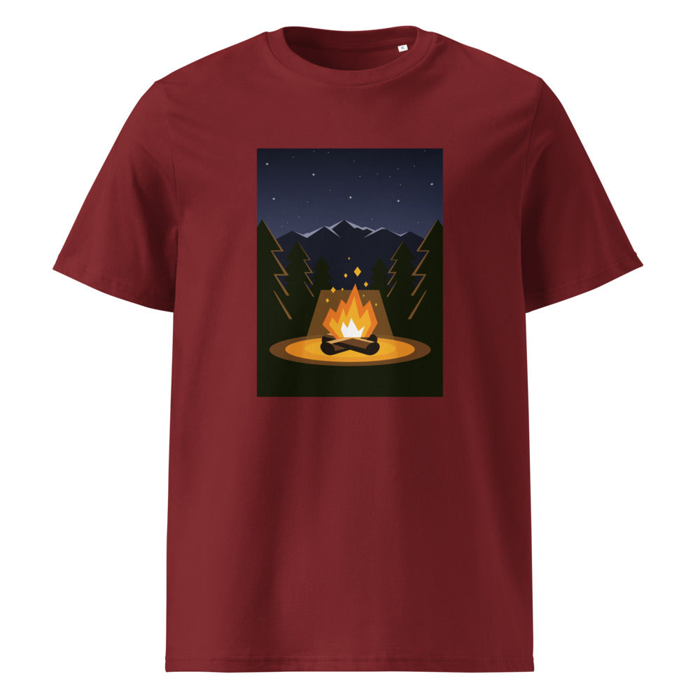 Campfire Night | Mountain Tee | Organic Cotton — Burgundy organic cotton