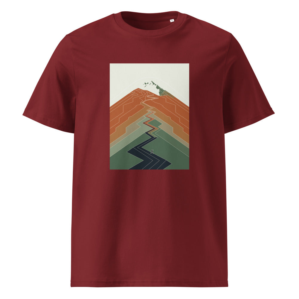 Summit Trail | Mountain Tee | Organic Cotton — Burgundy organic cotton