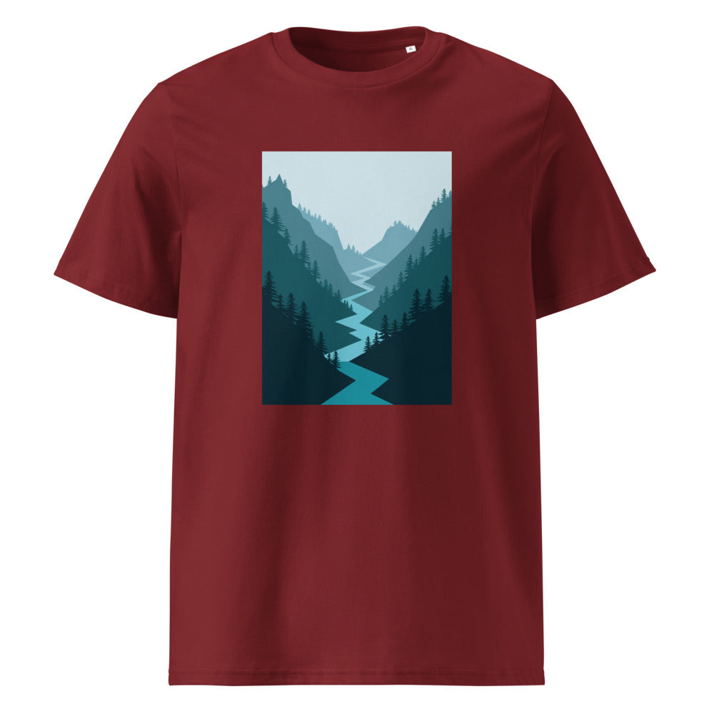 River Run | Mountain Tee | Organic Cotton — Burgundy organic cotton