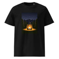 Campfire Night | Mountain Tee | Organic Cotton — organic cotton Black front mockup