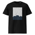 Cosmic Mountain | Starry Night Art Tee | Organic Cotton — organic cotton Black front mockup