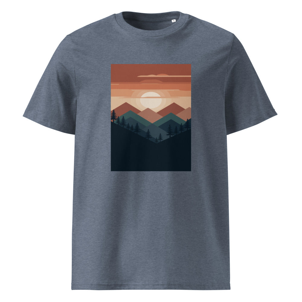 Pine Ridge | Mountain Tee | Organic Cotton — Dark Heather Blue organic cotton