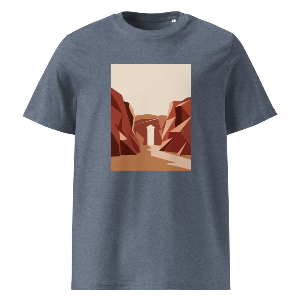 Desert Canyon | Mountain Tee | Organic Cotton — Dark Heather Blue organic cotton