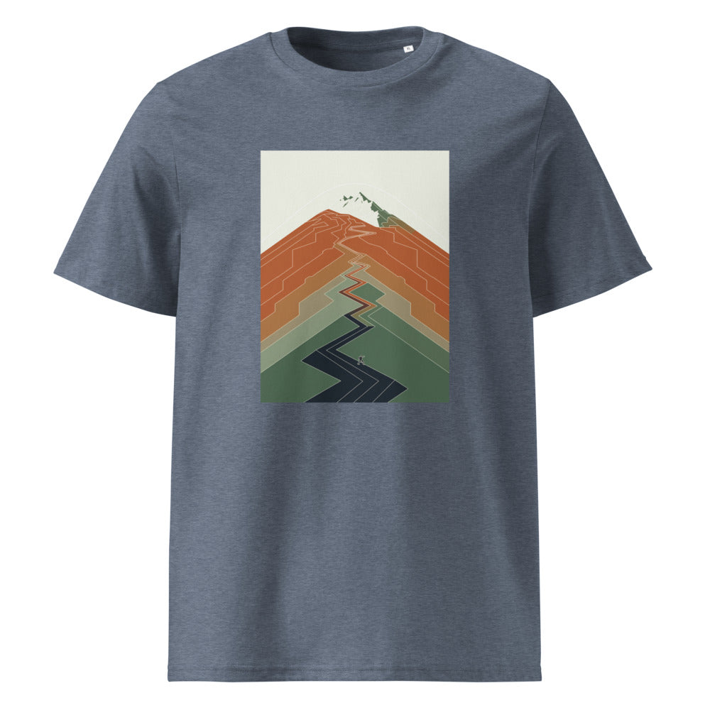 Summit Trail | Mountain Tee | Organic Cotton — Dark Heather Blue organic cotton