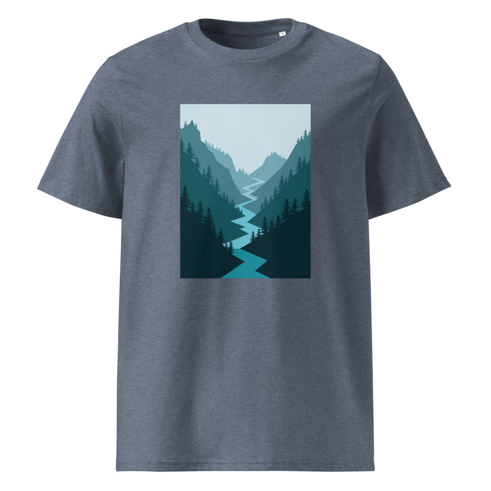 River Run | Mountain Tee | Organic Cotton — Dark Heather Blue organic cotton