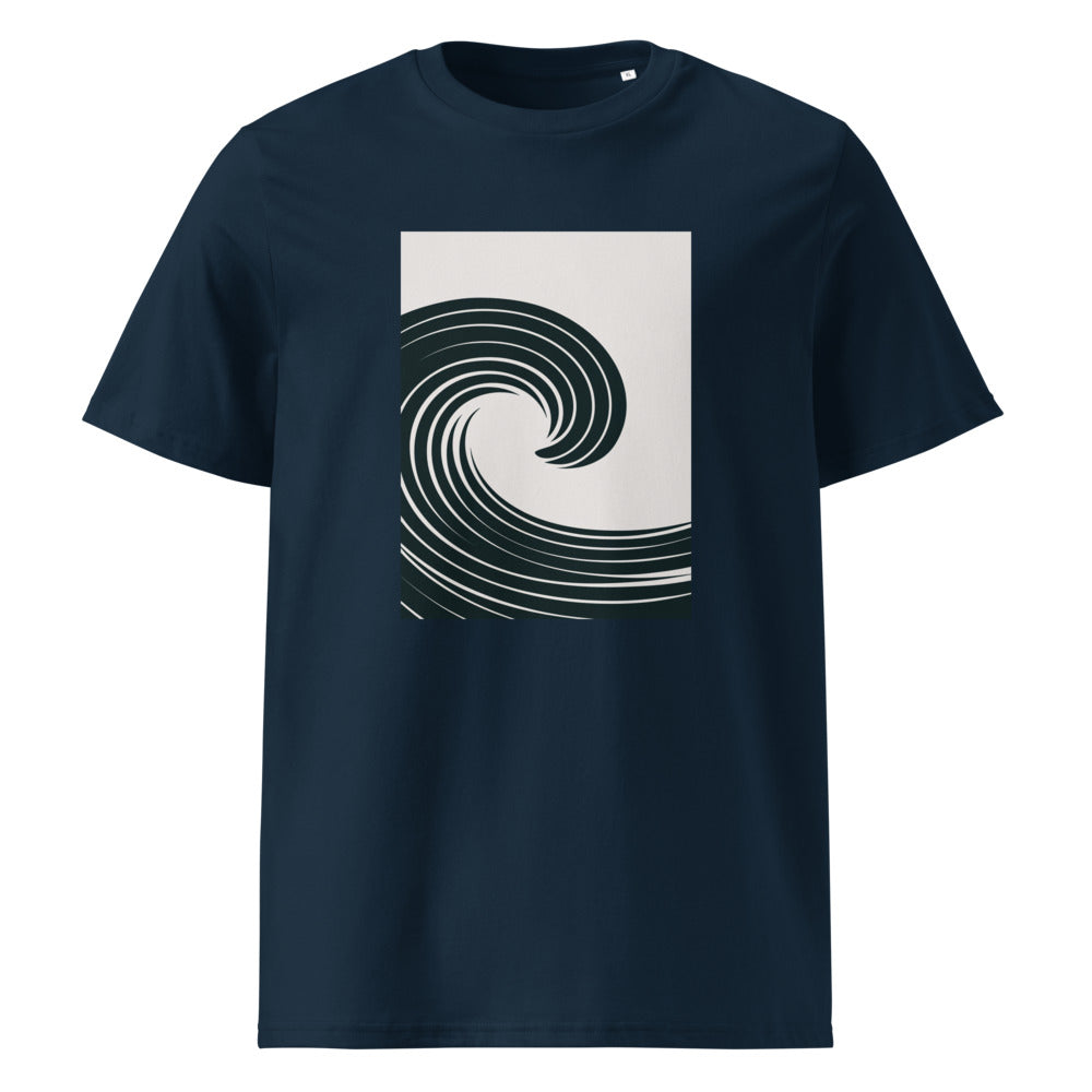 Ocean Wave | Japanese Minimal Art Tee | Organic Cotton — French Navy organic cotton