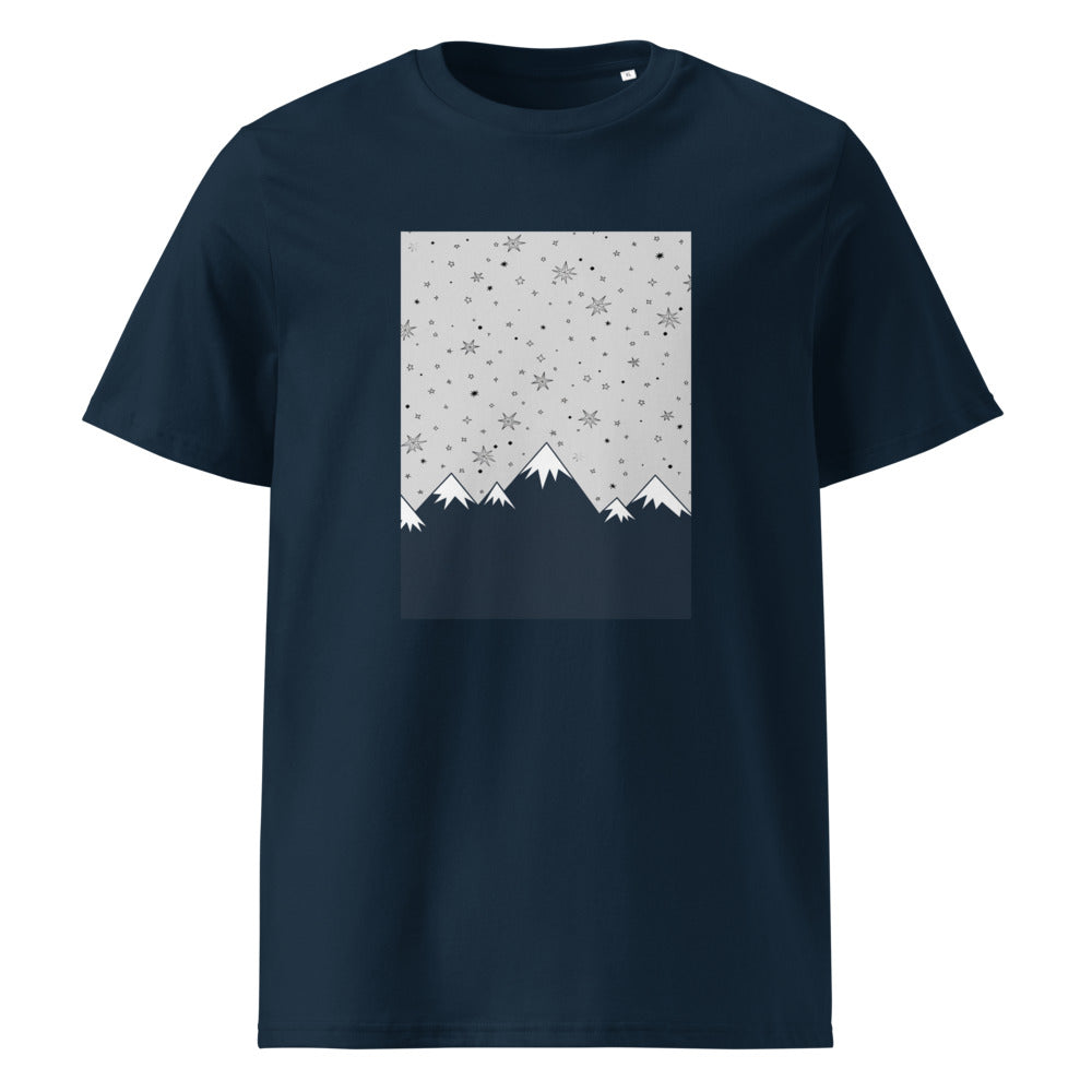 Cosmic Mountain | Starry Night Art Tee | Organic Cotton — French Navy organic cotton