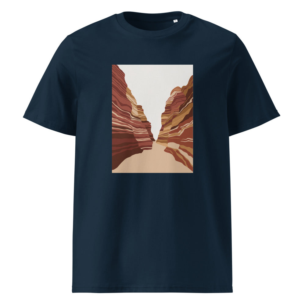 Canyon Layers | Abstract Geology Art Tee | Organic Cotton — French Navy organic cotton