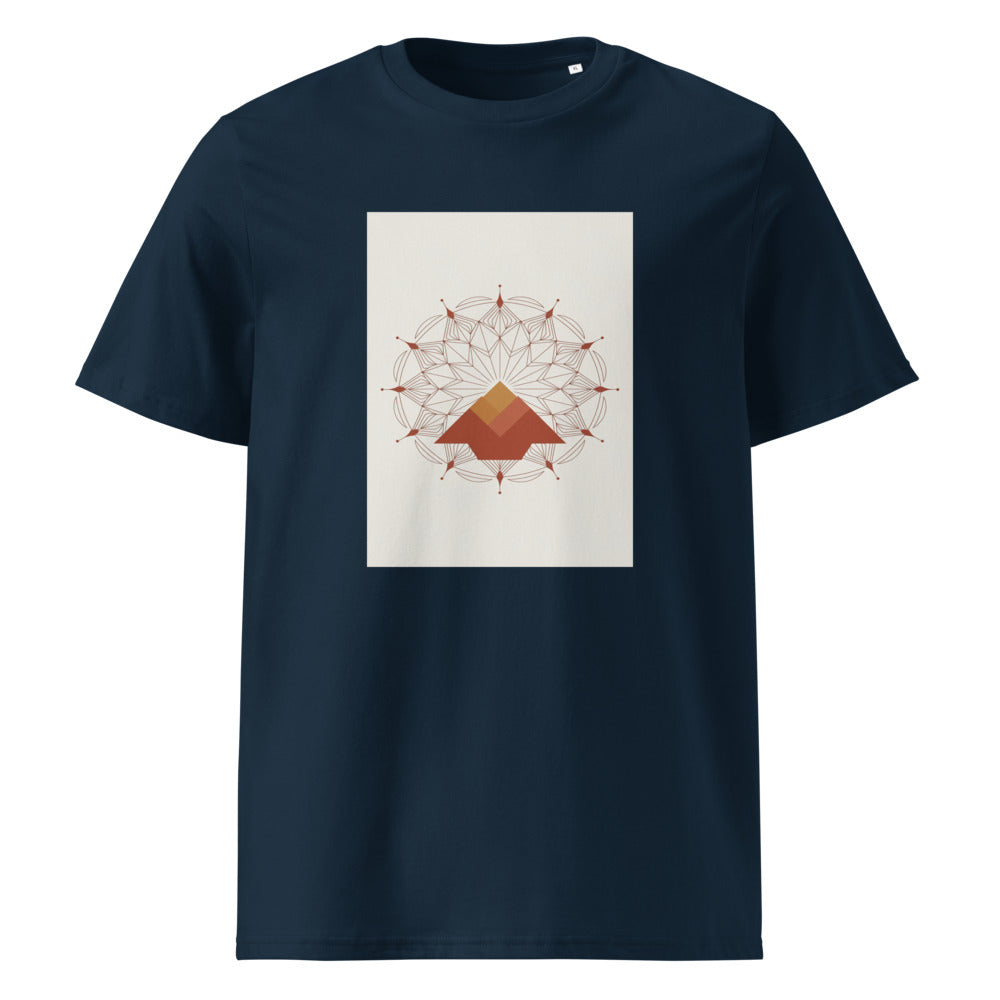 Sacred Geometry | Boho Mandala Art Tee | Organic Cotton — French Navy organic cotton
