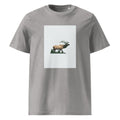 Geometric Elk | Forest Wildlife Art Tee | Organic Cotton — organic cotton Heather Grey front mockup