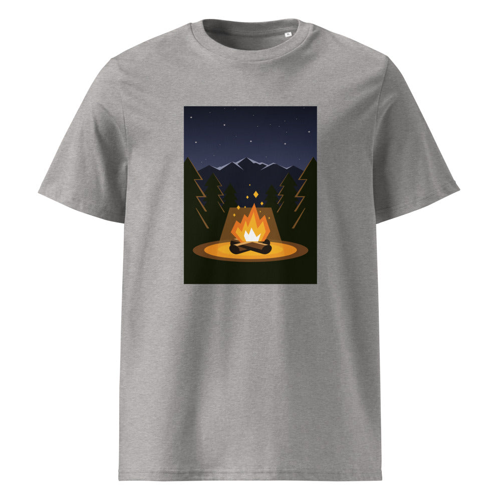 Campfire Night | Mountain Tee | Organic Cotton — Heather Grey organic cotton