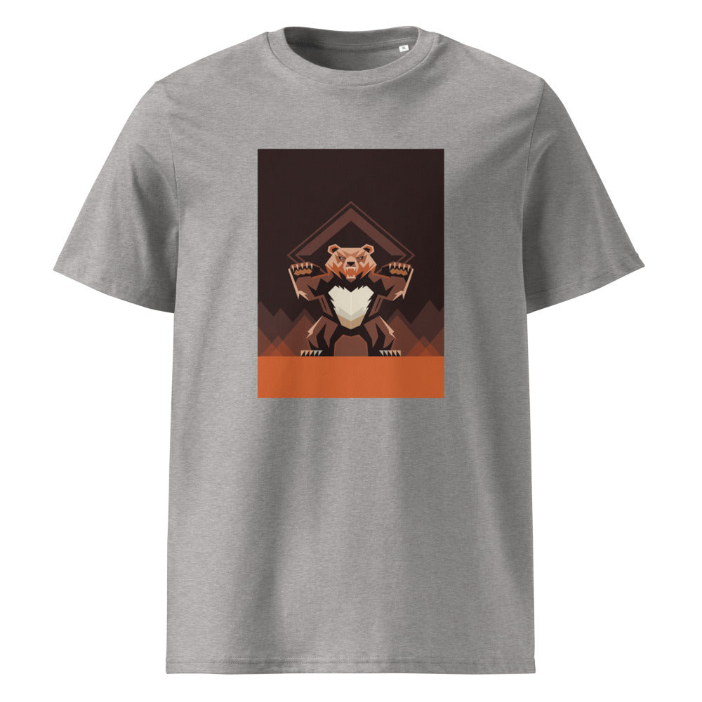 Tribal Bear | Mountain Tee | Organic Cotton — Heather Grey organic cotton