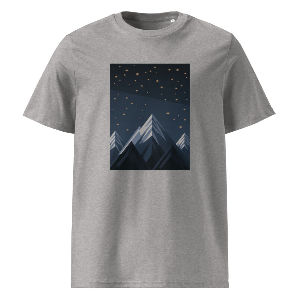 Midnight Peaks | Mountain Tee | Organic Cotton — Heather Grey organic cotton