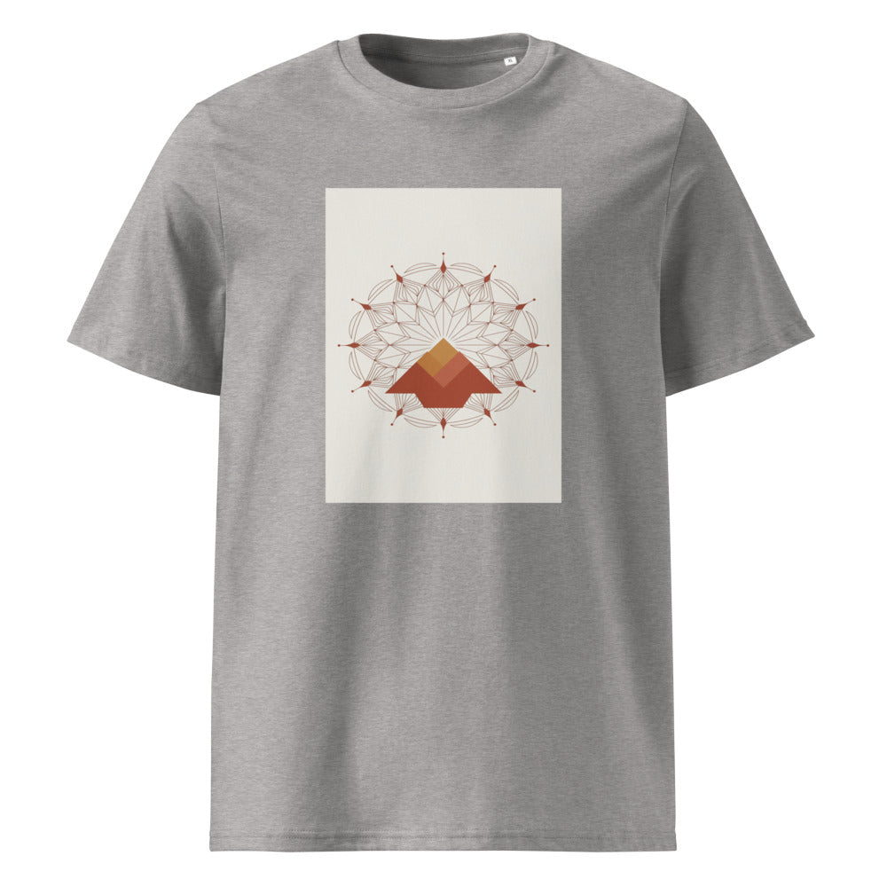 Sacred Geometry | Boho Mandala Art Tee | Organic Cotton — Heather Grey organic cotton