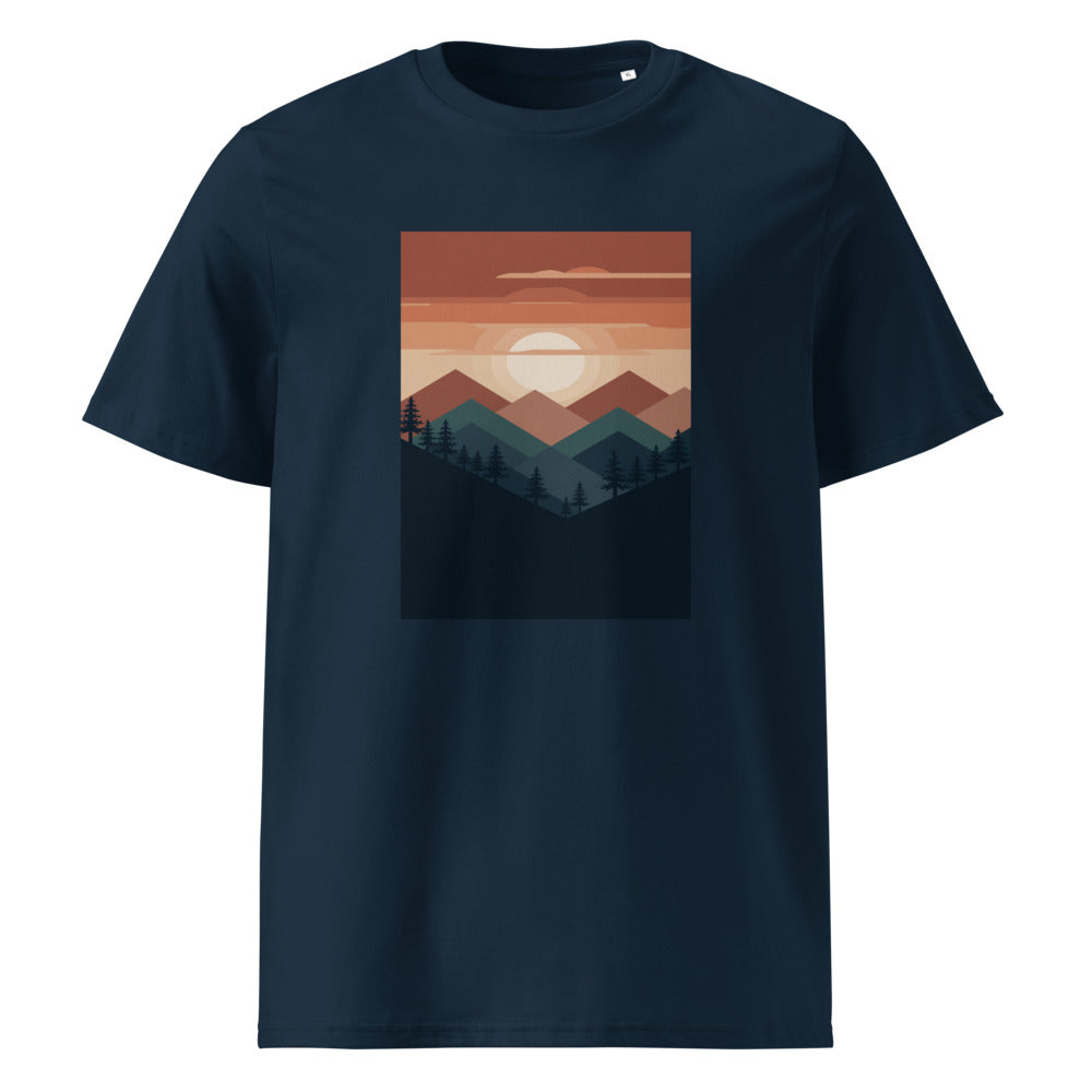 Pine Ridge | Mountain Tee | Organic Cotton — organic cotton French Navy front mockup