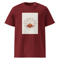 Sacred Geometry | Boho Mandala Art Tee | Organic Cotton — organic cotton Burgundy front mockup