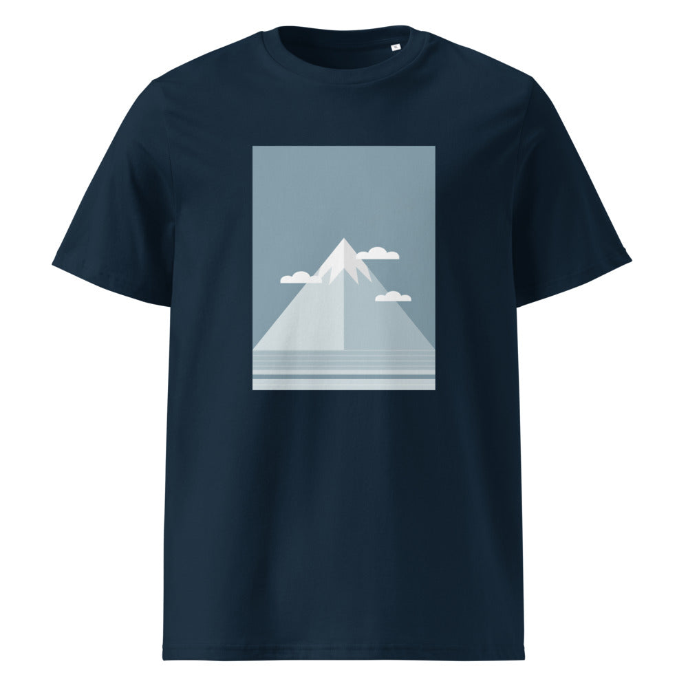 Snowy Peak | Mountain Tee | Organic Cotton — organic cotton French Navy front mockup