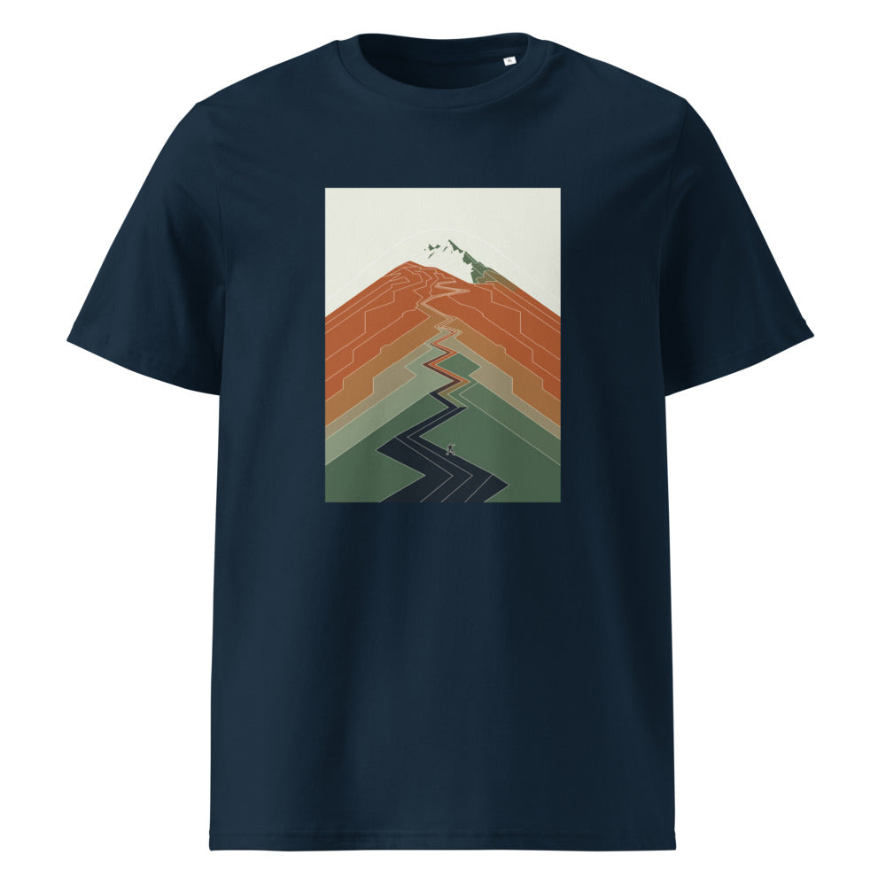 Summit Trail | Mountain Tee | Organic Cotton — organic cotton French Navy front mockup