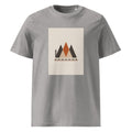 Tribal Peaks | Geometric Mountain Art Tee | Organic Cotton — organic cotton Heather Grey front mockup