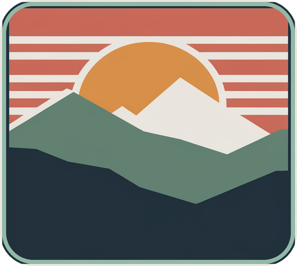 Mountain Sunrise Hat | Embroidered Corduroy | Outdoor Minimal - Embroidery Design